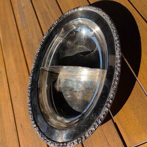 Henley Oneida Silver Oval Divided Bowl